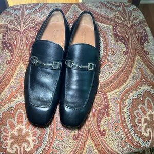 Gucci Black Leather Loafers with Horsebit Detail